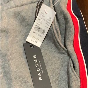 PacSun grey joggers with zippered bottoms